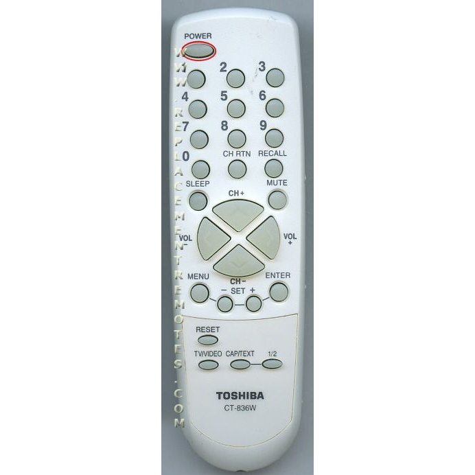 Toshiba CT836W TV Remote Control