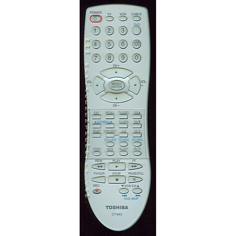 Toshiba CT843 TV Remote Control