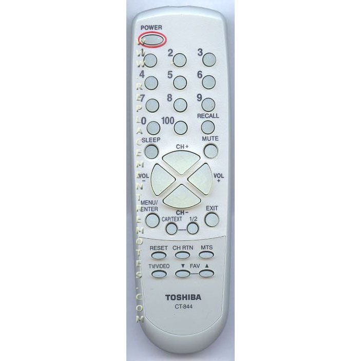 Toshiba CT844 TV Remote Control