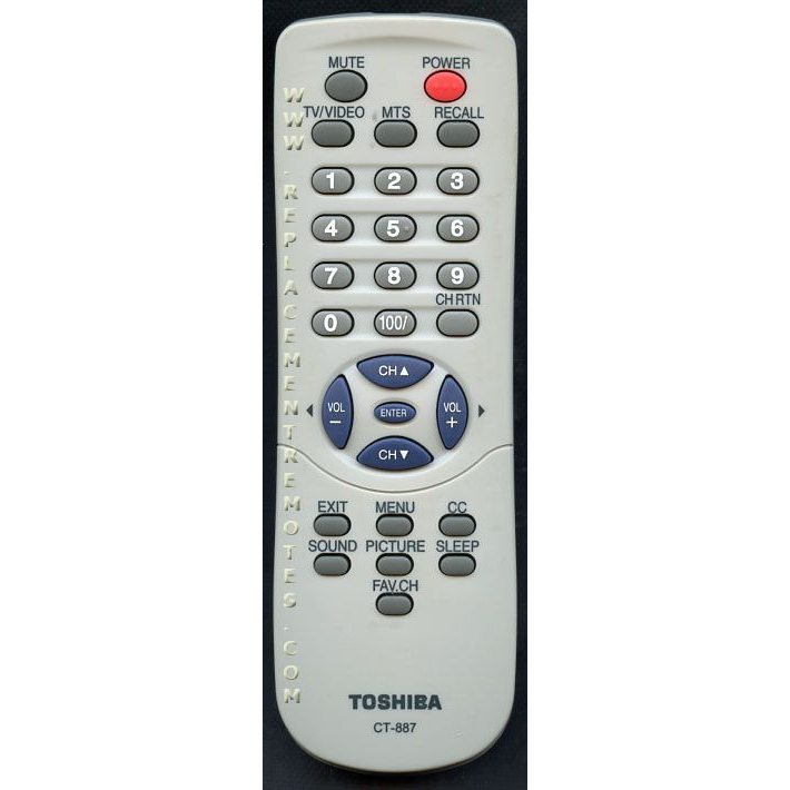 Toshiba CT887 TV Remote Control