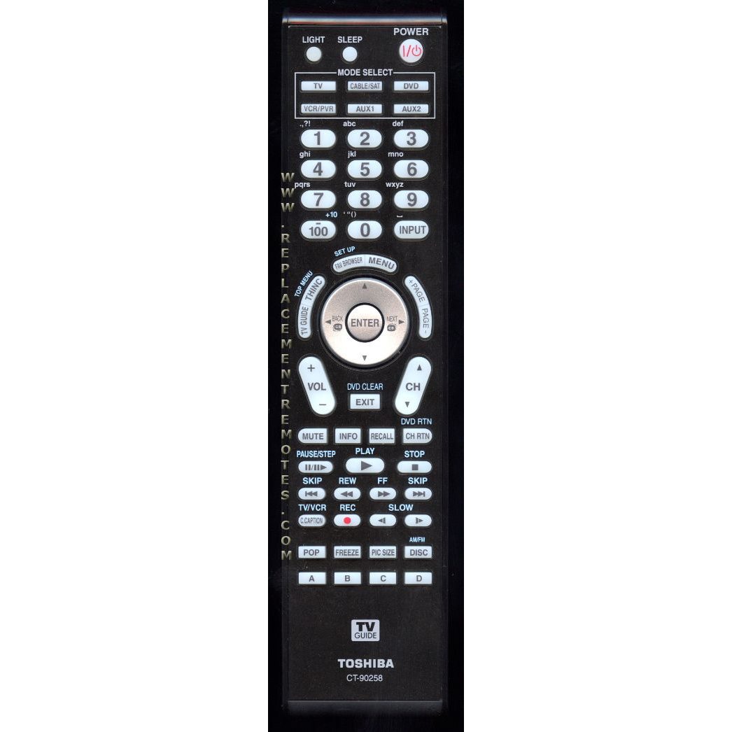 Toshiba CT90258 TV Remote Control