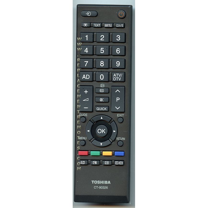 Toshiba CT90326 TV Remote Control