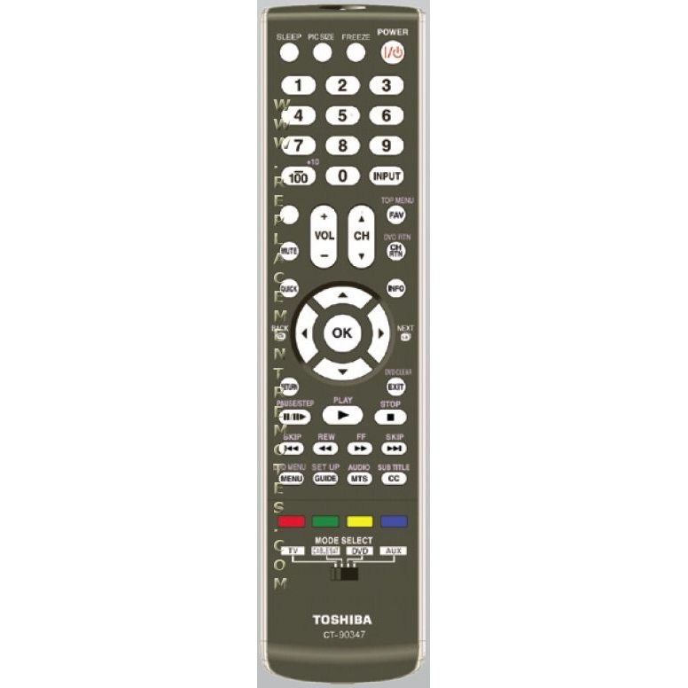 Toshiba CT90343 TV Remote Control