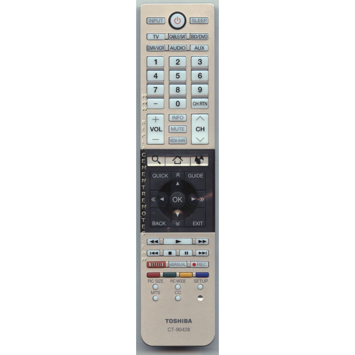 Toshiba CT90428 TV Remote Control