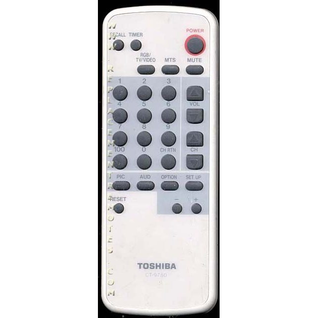 Toshiba CT9780 TV Remote Control