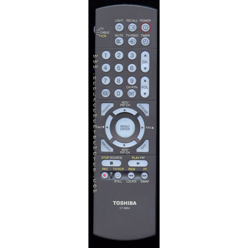 Toshiba CT9954 TV Remote Control