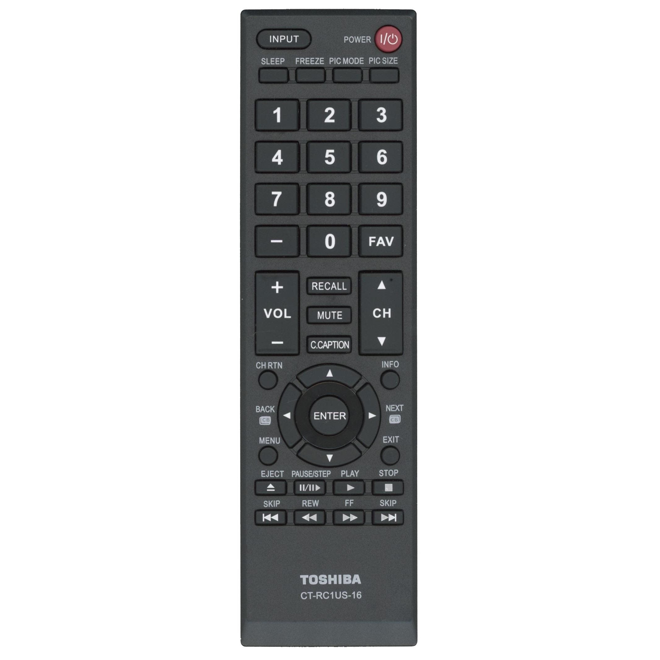 Toshiba CTRC1US16 TV Remote Control