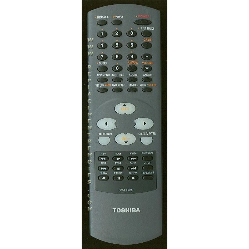 Toshiba DCFL20S TV/DVD Remote Control