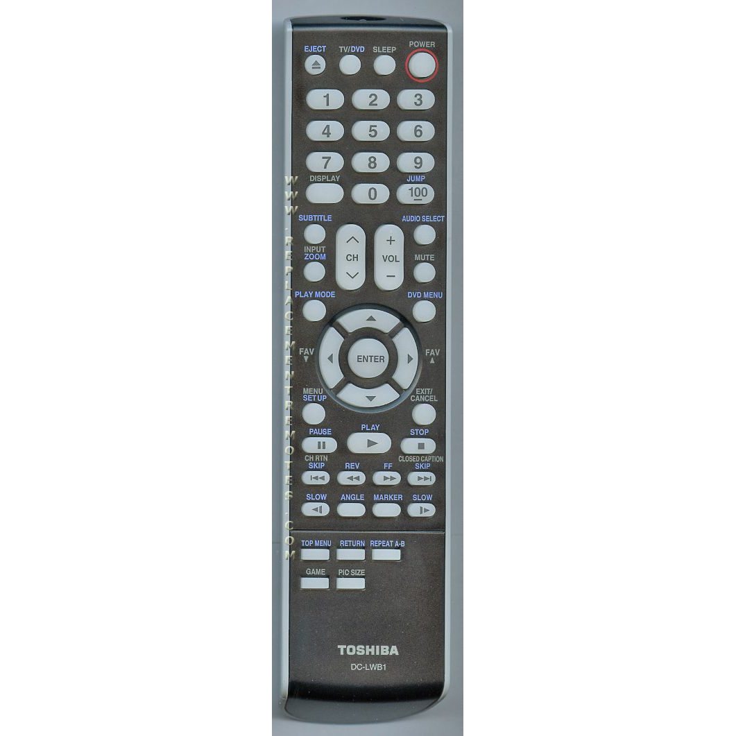 Toshiba DCLWB1 TV/DVD Remote Control