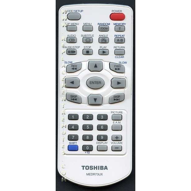 Toshiba MEDR73UX TV/DVD Remote Control