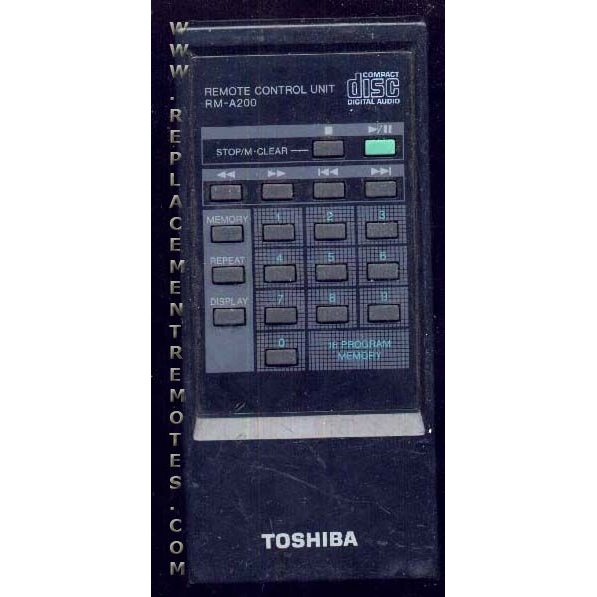 Toshiba RMA200 Consumer Electronics Remote Control