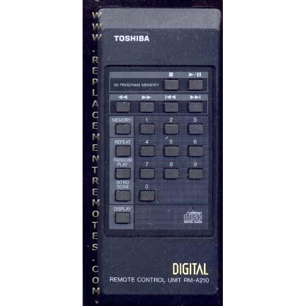 Toshiba RMA210 Consumer Electronics Remote Control