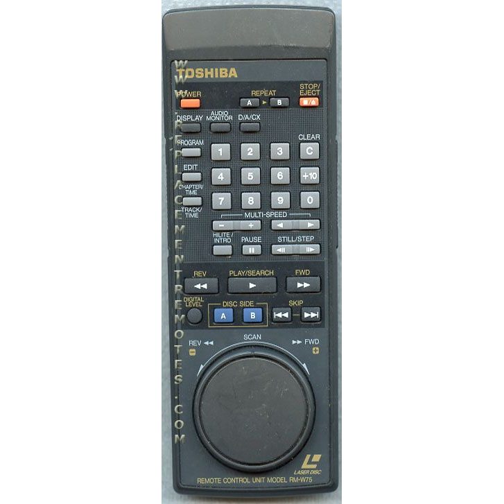 Toshiba RMW75 Laser Disc Remote Control