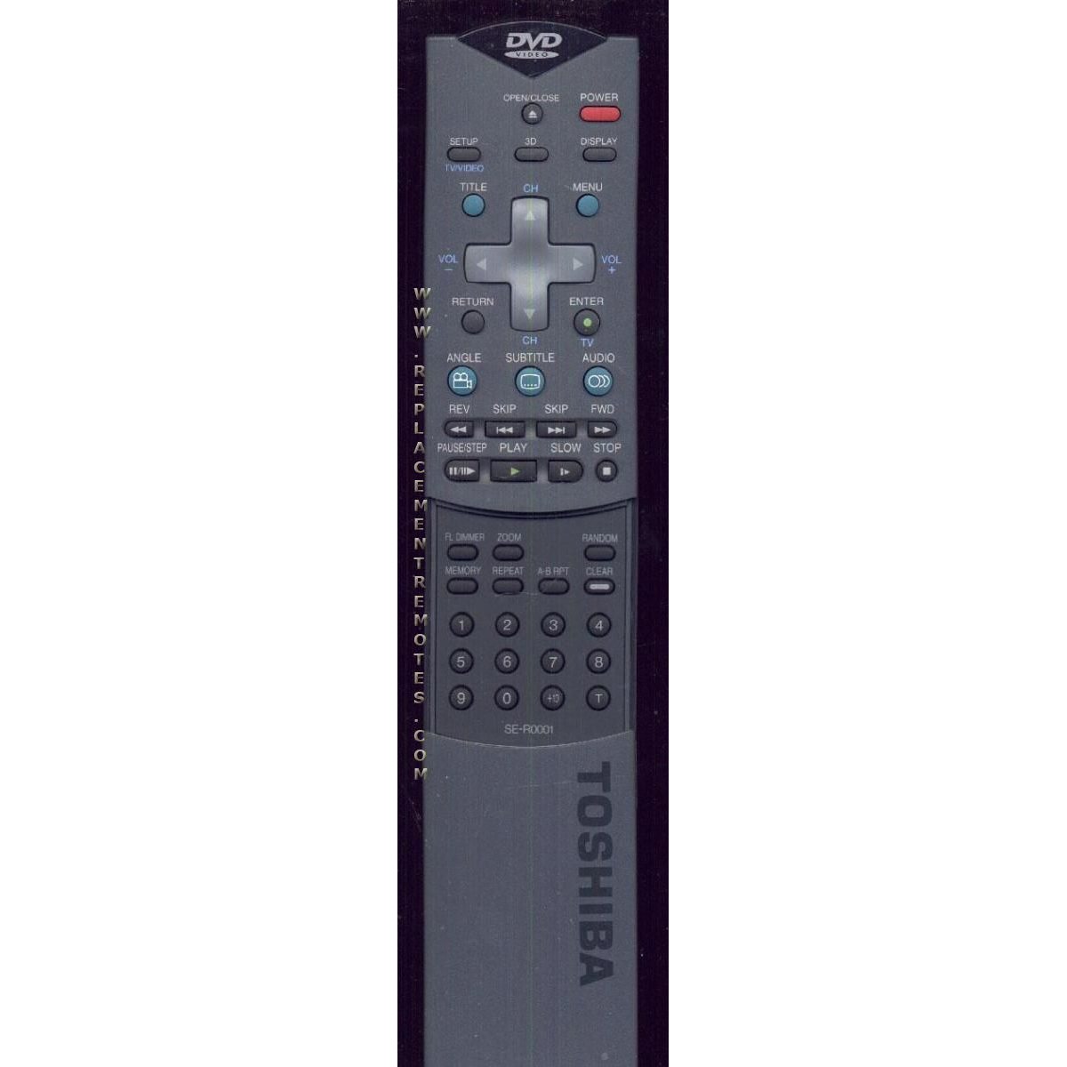 Toshiba SER0001 DVD Remote Control