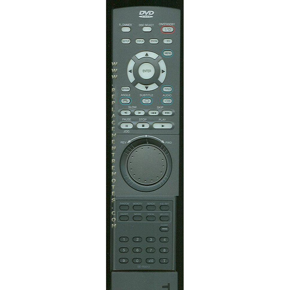 Toshiba SER0012 Consumer Electronics Remote Control