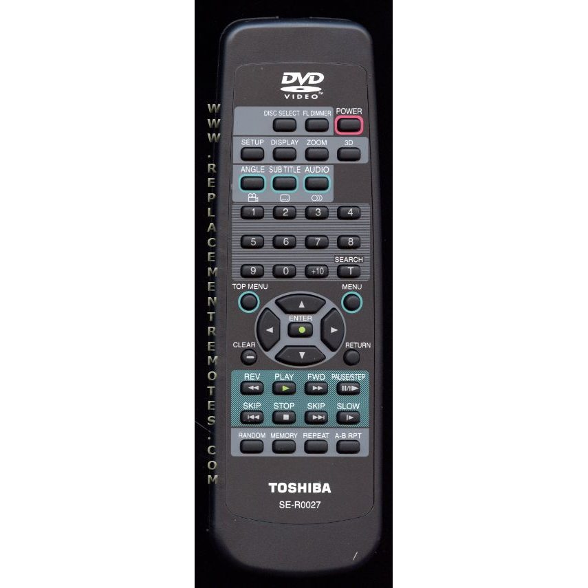 Toshiba SER0027 DVD Remote Control