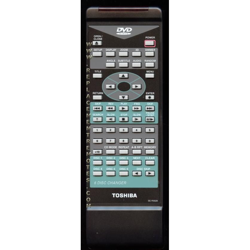 Toshiba SER0028 DVD Remote Control