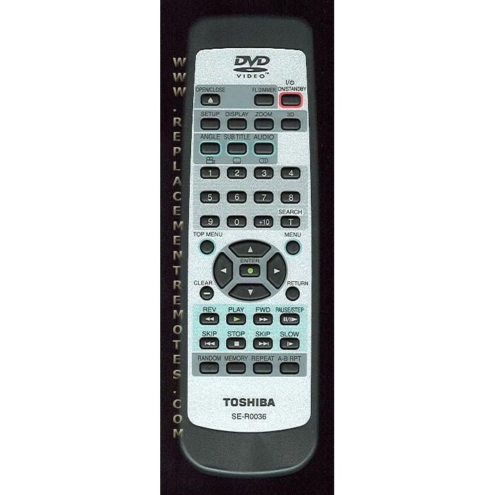 Toshiba SER0036 DVD Remote Control