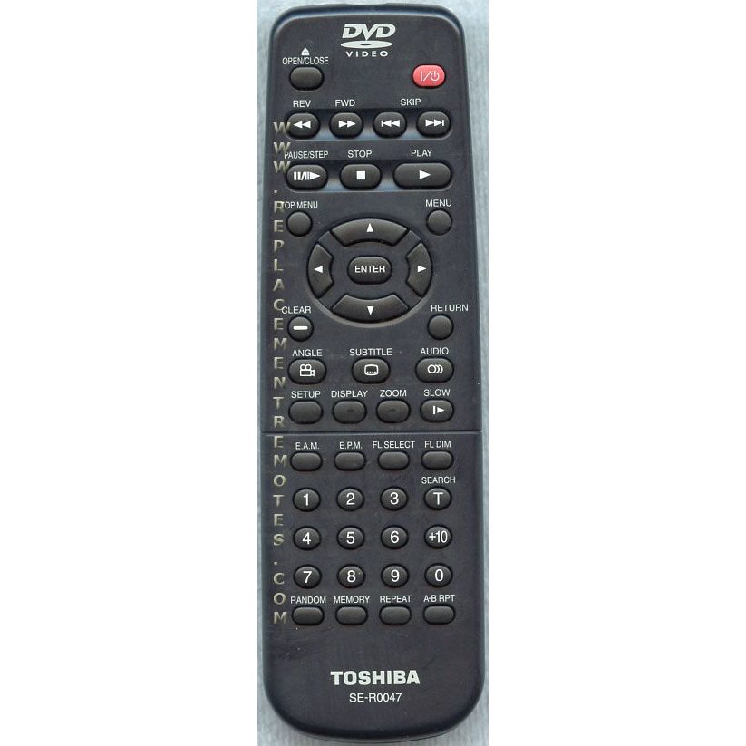 Toshiba SER0047 DVD Remote Control