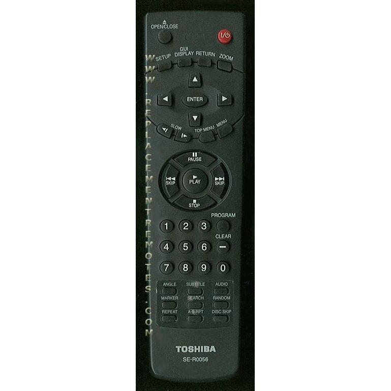 Toshiba SER0056 DVD Remote Control