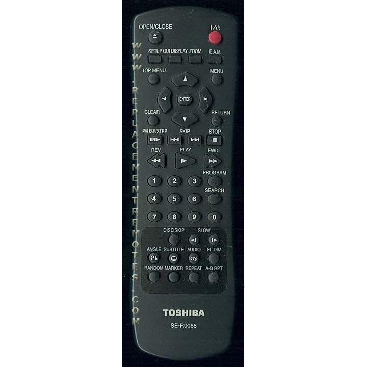 Toshiba SER0068 DVD Remote Control