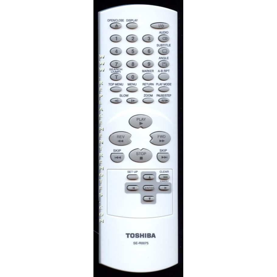 Toshiba SER0075 DVD Remote Control