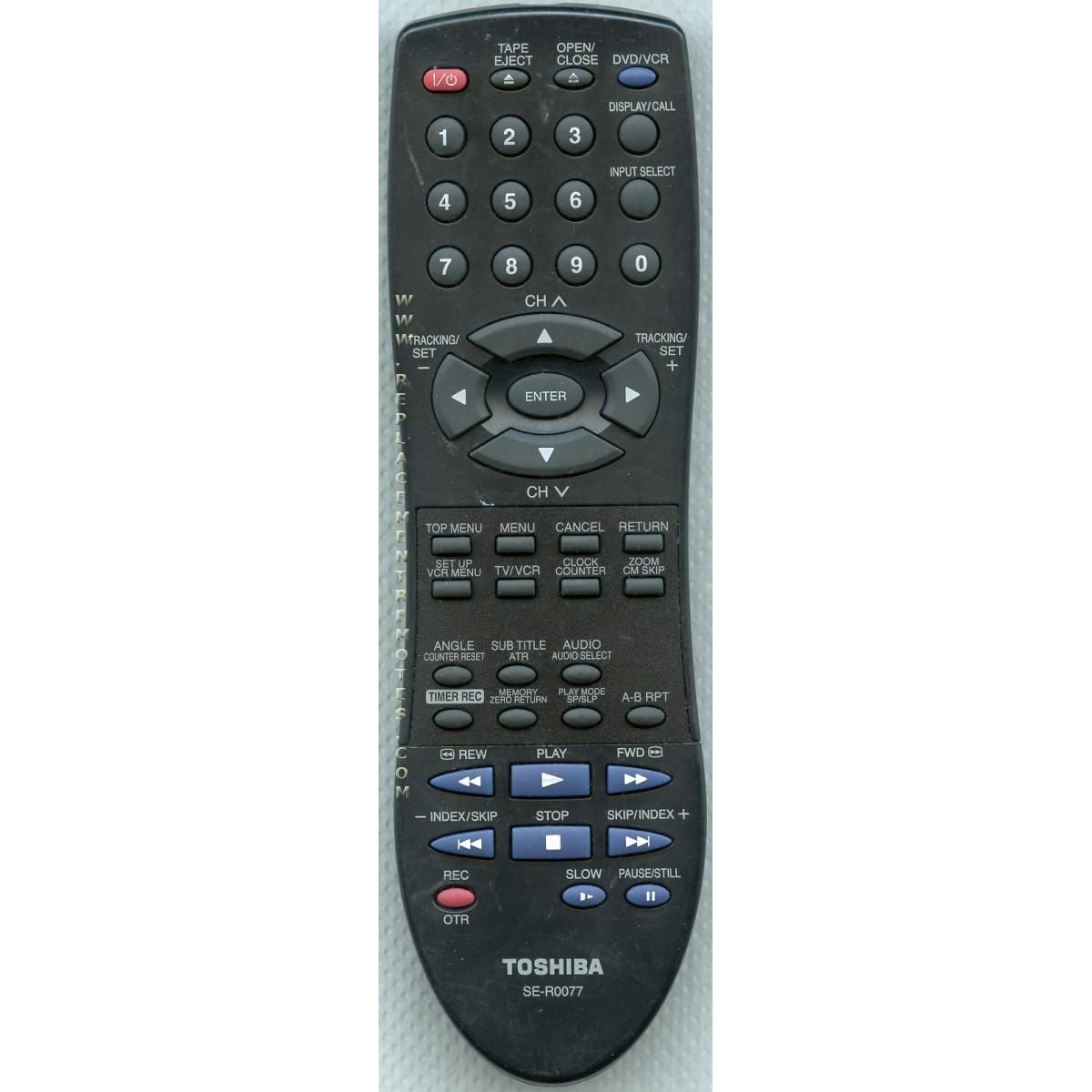 Toshiba SER0077 DVD/VCR Remote Control