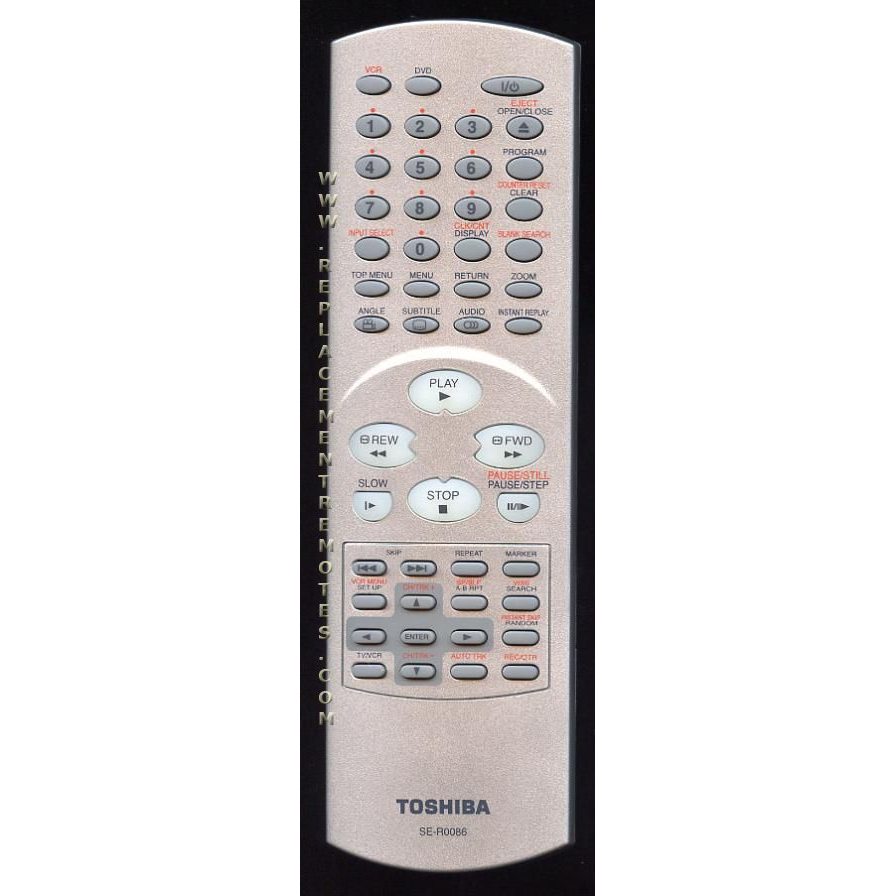 Toshiba SER0086 DVD/VCR Remote Control