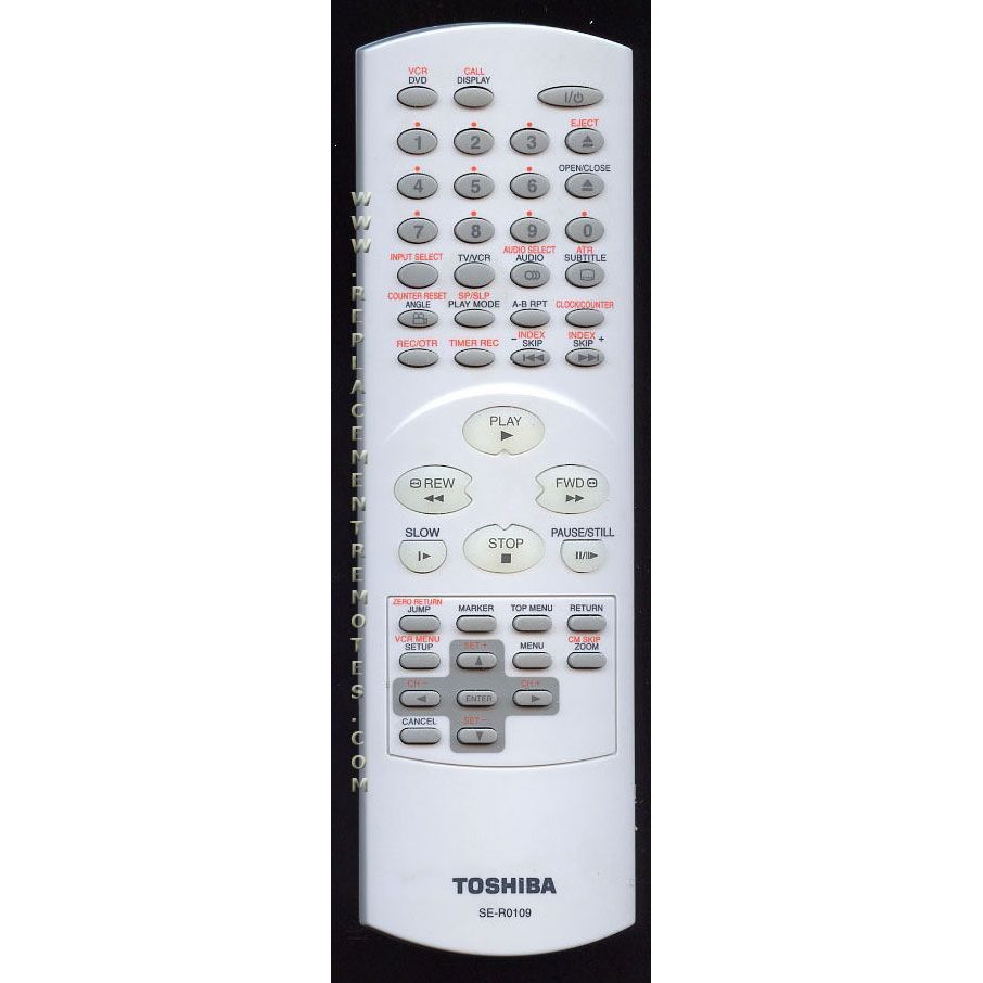 Toshiba SER0109 DVD/VCR Remote Control