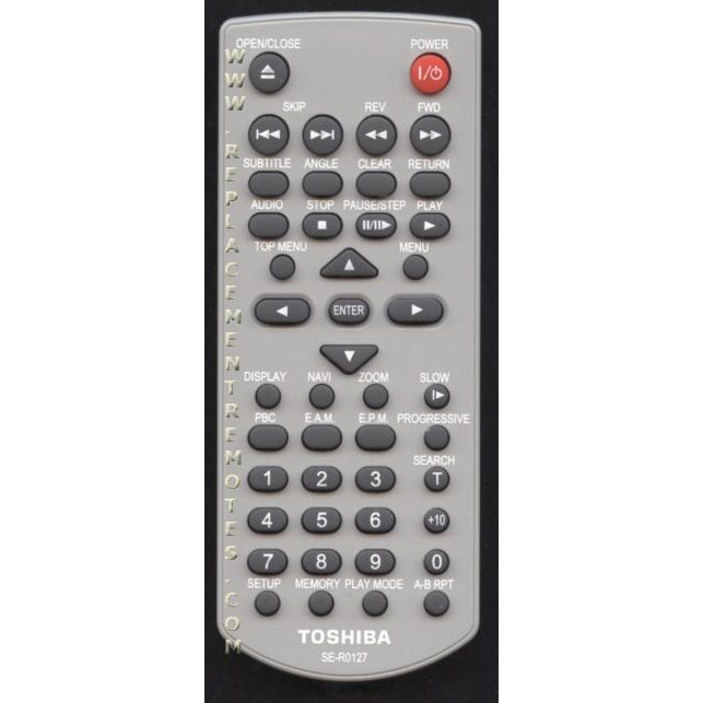 Toshiba SER0127 DVD Remote Control