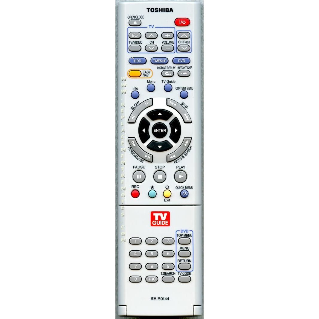 Toshiba SER0144 DVDR Remote Control