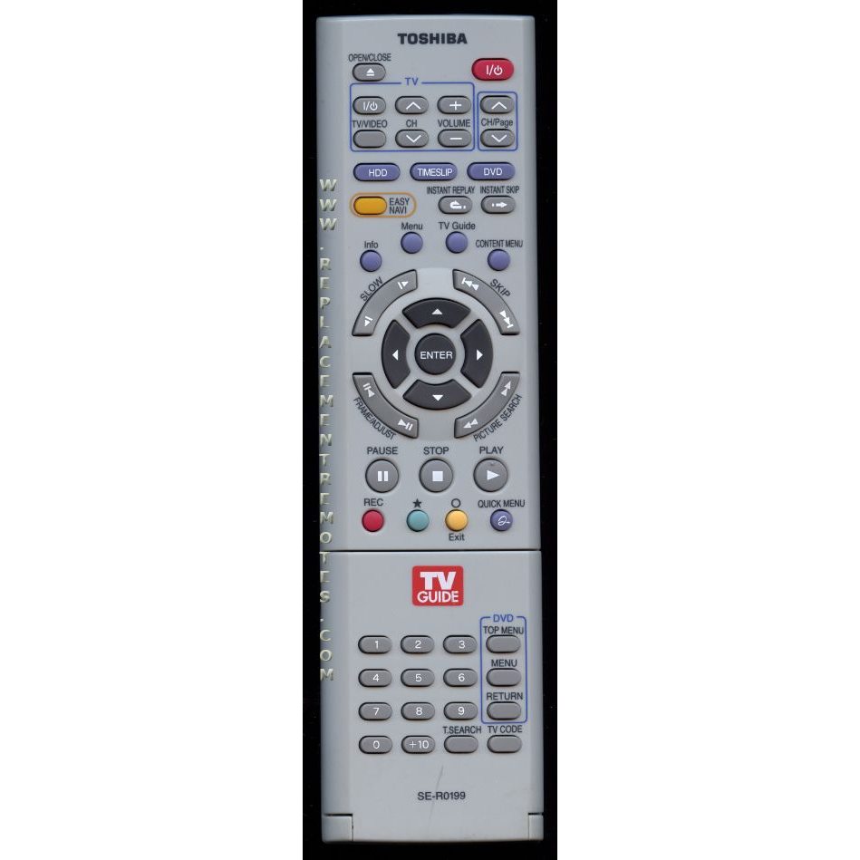 Toshiba SER0199 DVDR Remote Control