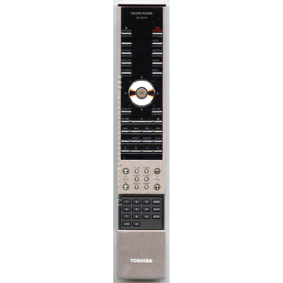 Toshiba SER0237 DVD Remote Control