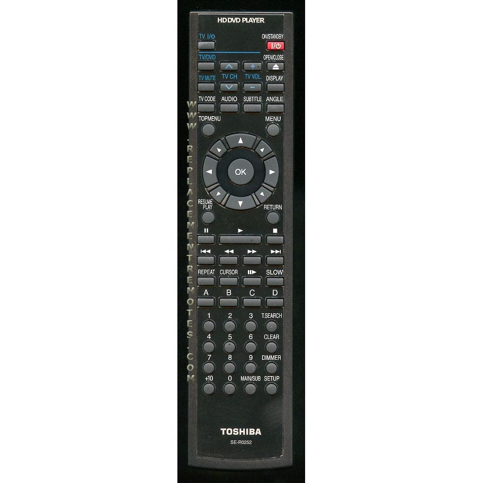 Toshiba SER0252 DVD Remote Control