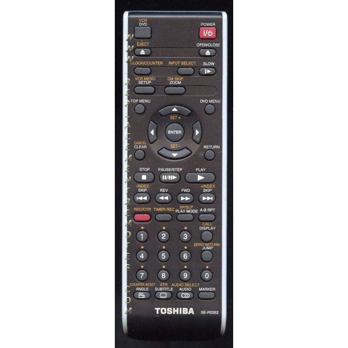 Toshiba SER0262 DVD/VCR Remote Control