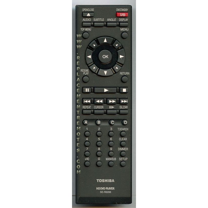 Toshiba SER0288 DVD Remote Control