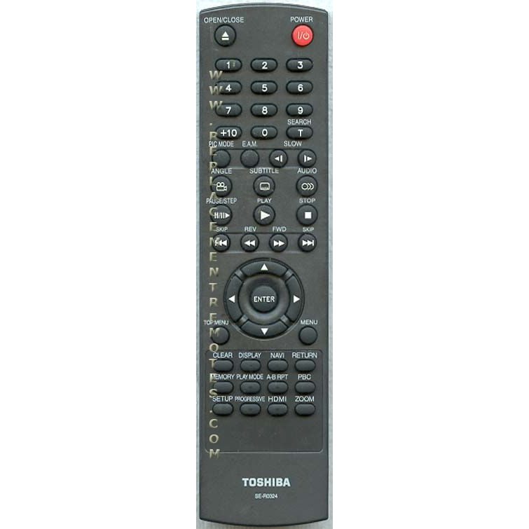 Toshiba SER0324 DVD Remote Control