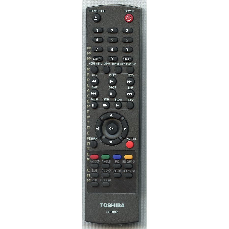 Toshiba SER0402 Blu-ray Remote Control