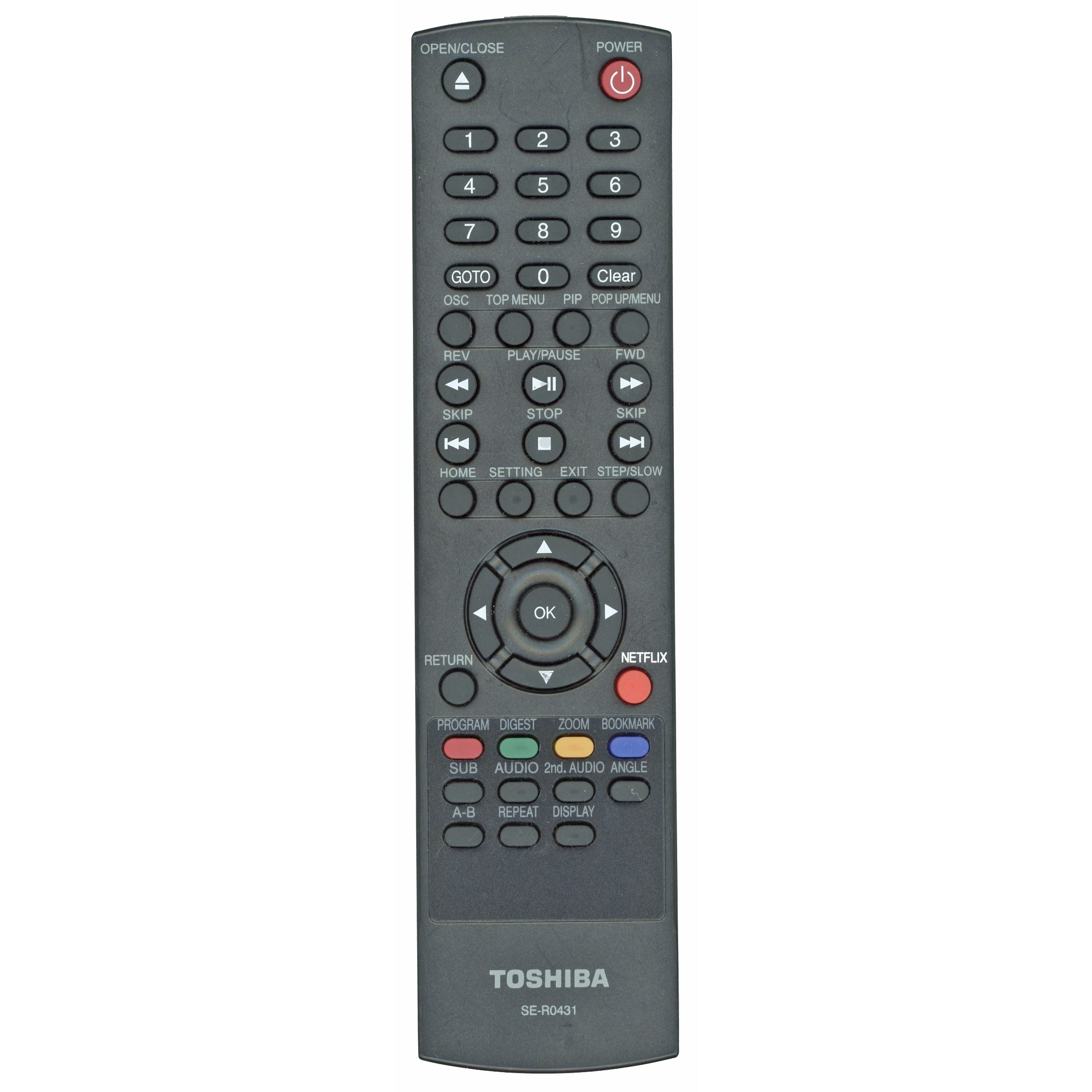 Toshiba SER0431 DVD Remote Control