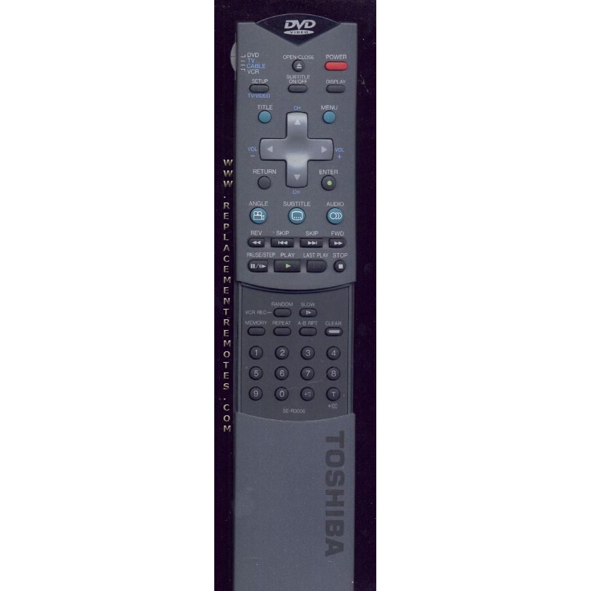 Toshiba SER3006 DVD Remote Control