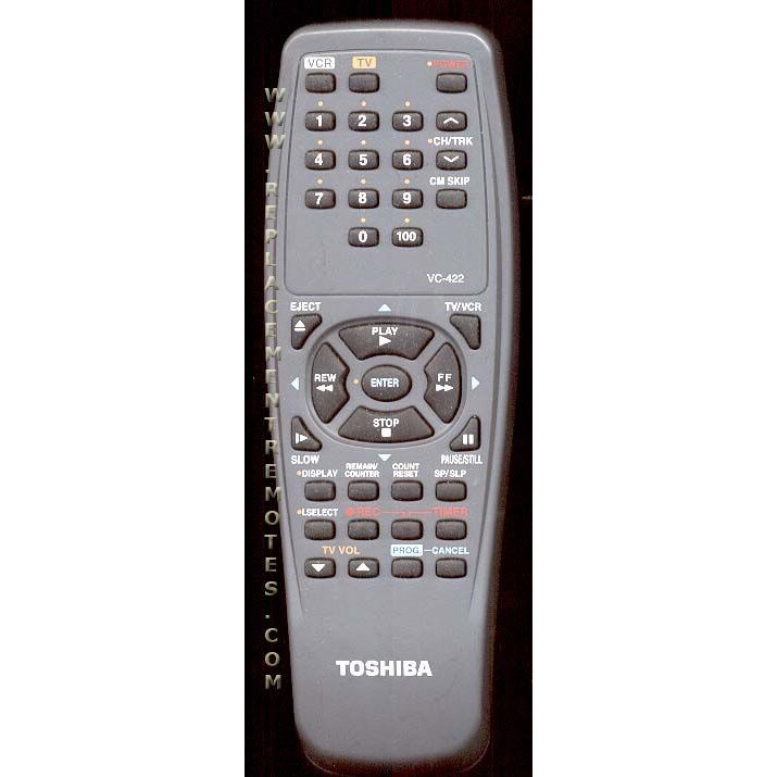 Toshiba VC422 VCR Remote Control