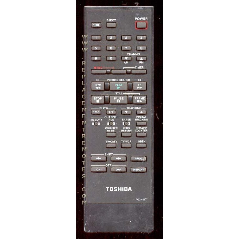 Toshiba VC441T VCR Remote Control