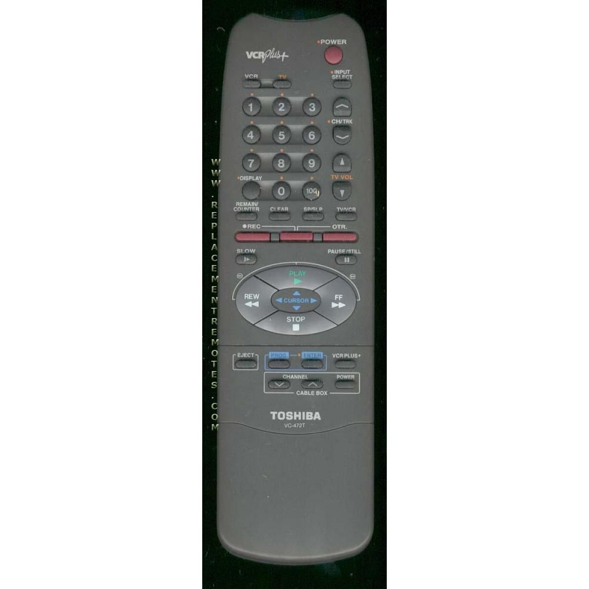 Toshiba VC472T VCR Remote Control