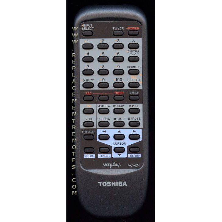 Toshiba VC474 Consumer Electronics Remote Control