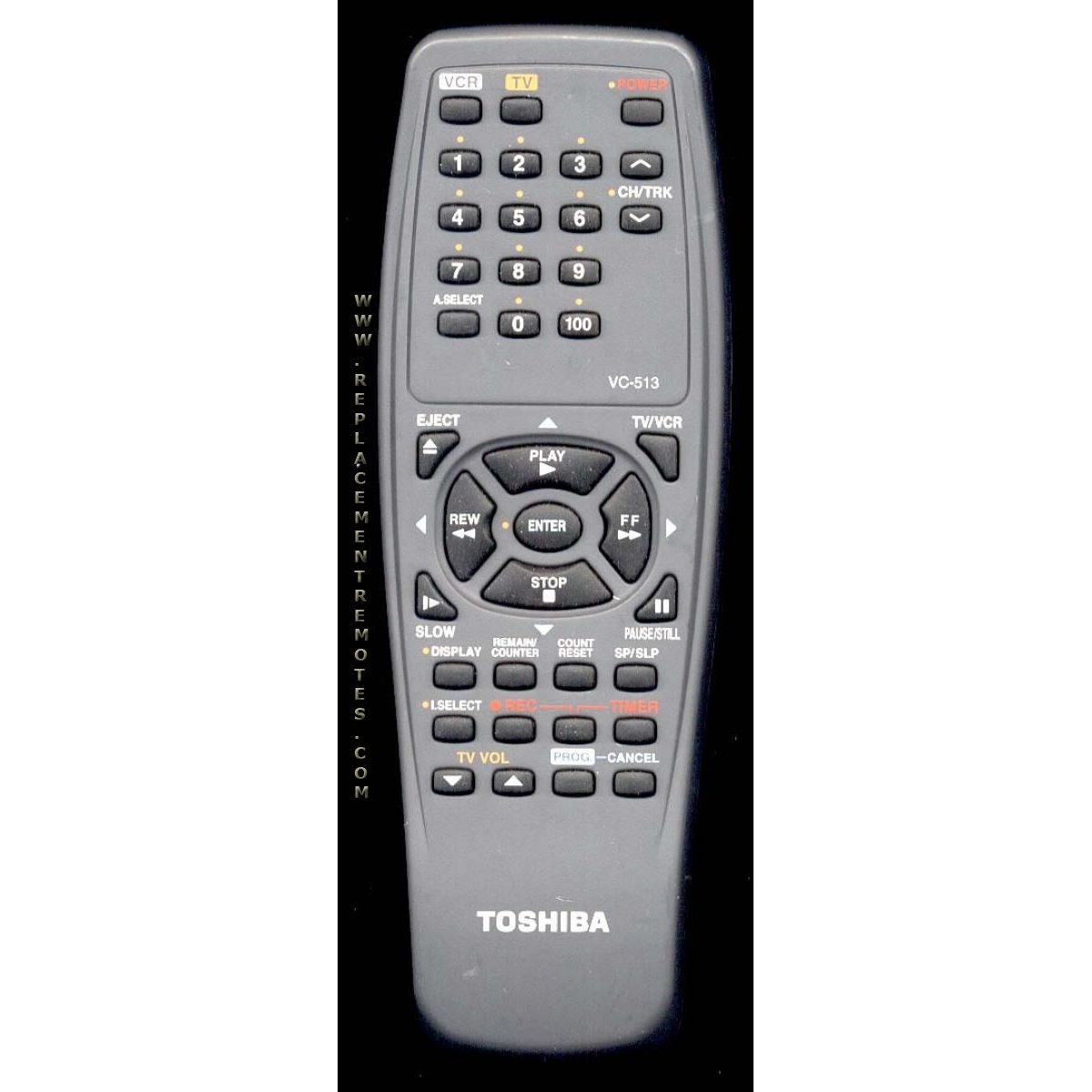 Toshiba VC513 VCR Remote Control