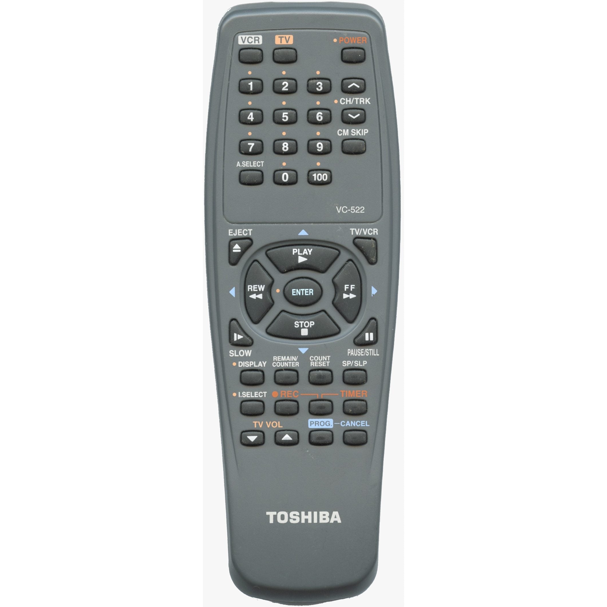 Toshiba VC522 VCR Remote Control