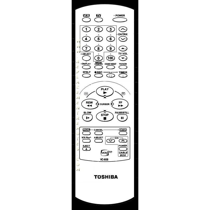 Toshiba VC608 Consumer Electronics Remote Control