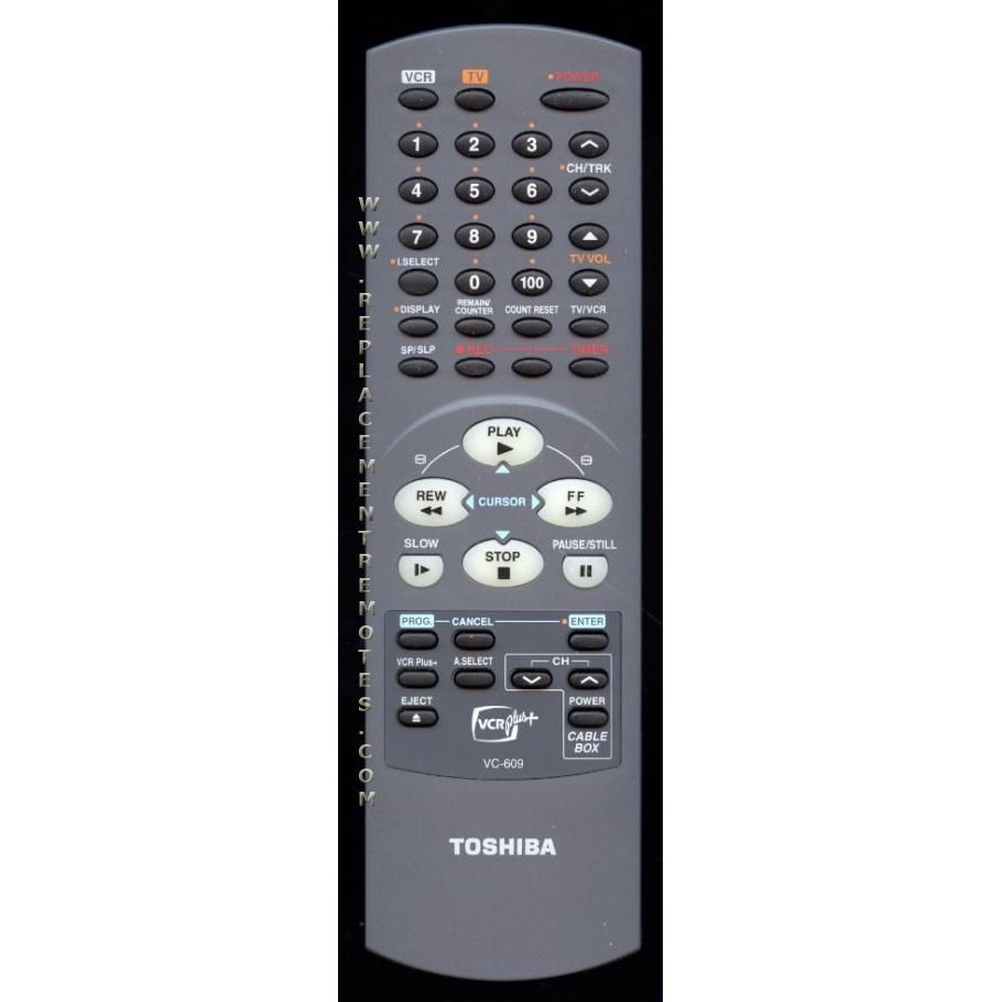 Toshiba VC609 Consumer Electronics Remote Control