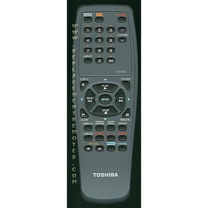 Toshiba VC613 VCR Remote Control