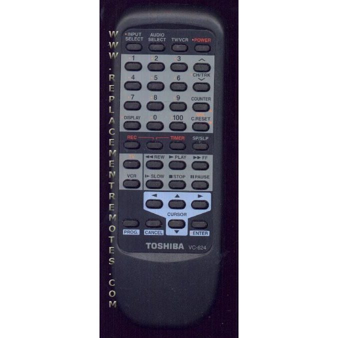 Toshiba VC624 VCR Remote Control